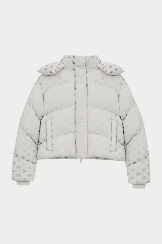 COLD REACTIVE EMBLEM PUFFER - OFF WHITE