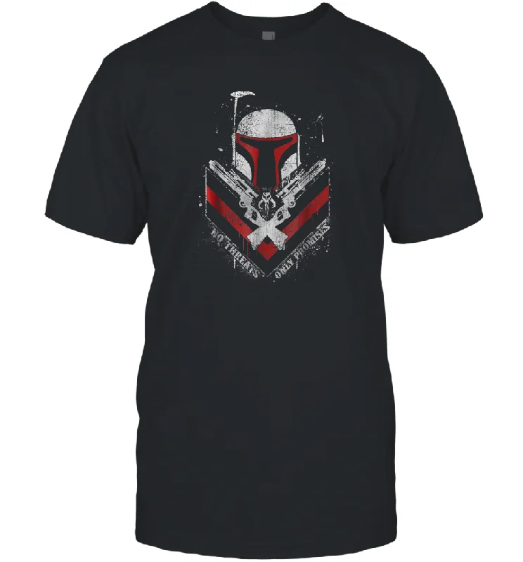 Star Wars Boba Fett No Threats Only Promises Graphic Men Cotton T-Shirt