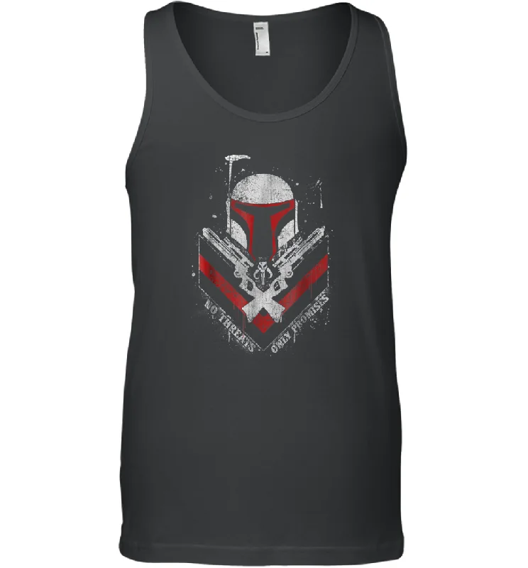 Star Wars Boba Fett No Threats Only Promises Graphic Men Cotton Tank Top