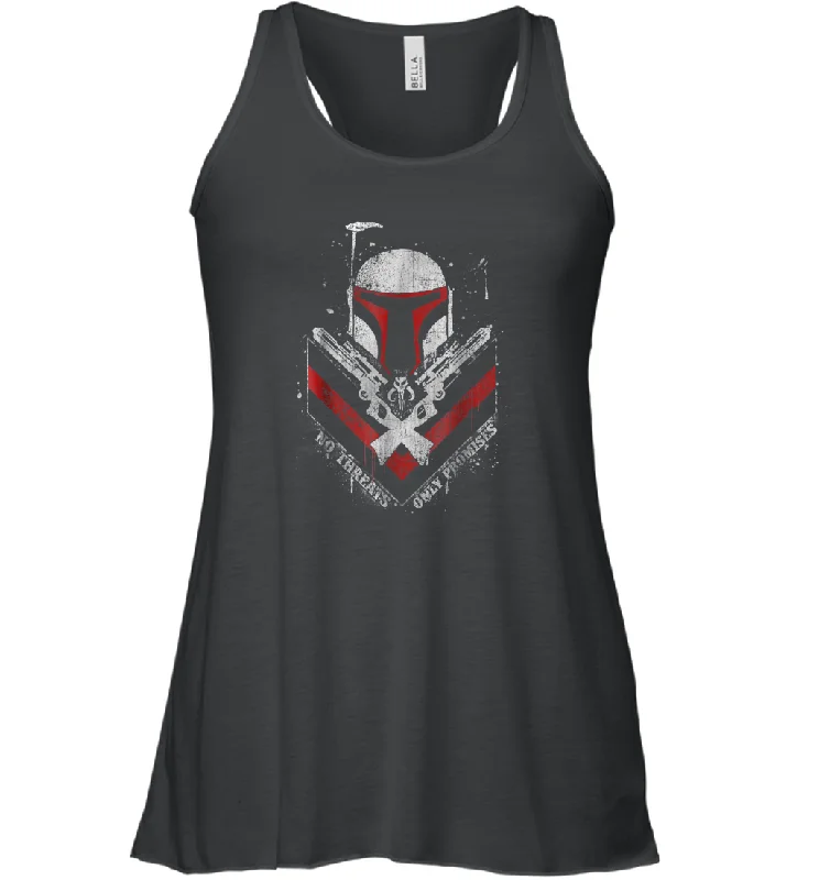 Star Wars Boba Fett No Threats Only Promises Graphic Women Racerback Tank