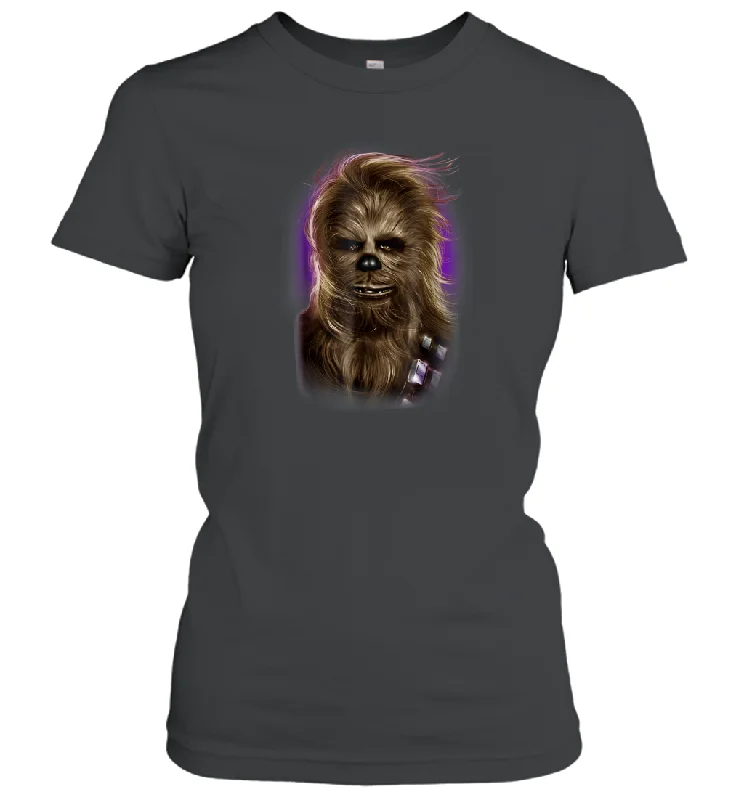 Star Wars Chewbacca Glamor Shot Graphic Women Cotton T-Shirt