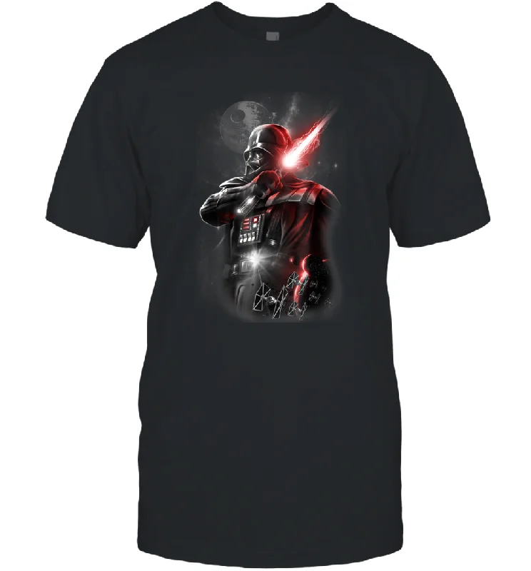 Star Wars Darth Vader Lightsaber Portrait Men Cotton T-Shirt