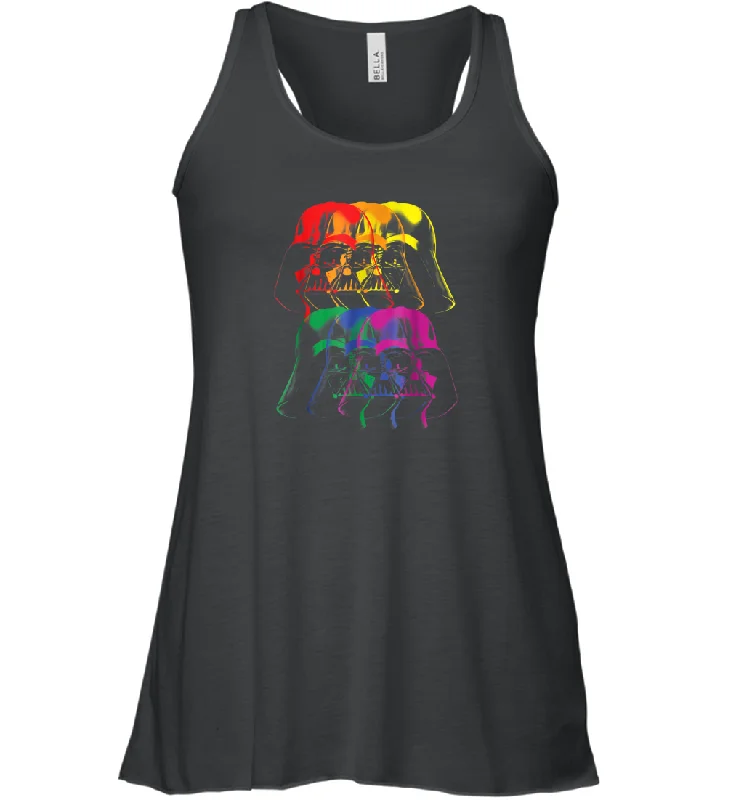 Star Wars Darth Vader Rainbow Darkside Pride Graphic Women Racerback Tank