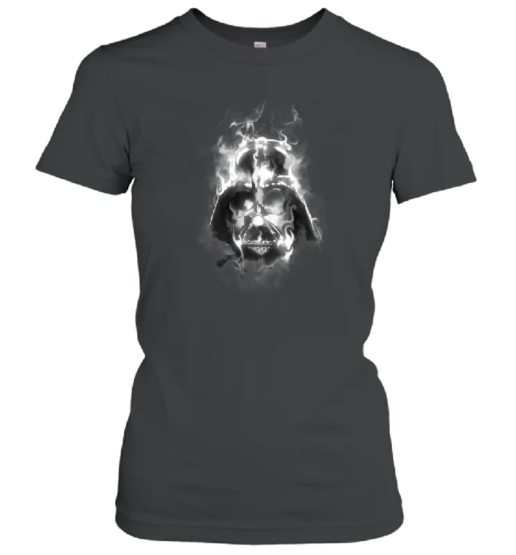 Star Wars Darth Vader Smoke Graphic Women Cotton T-Shirt