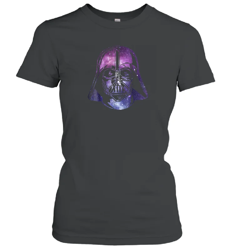 Star Wars Darth Vader Space Helmet Galaxy Women Cotton T-Shirt