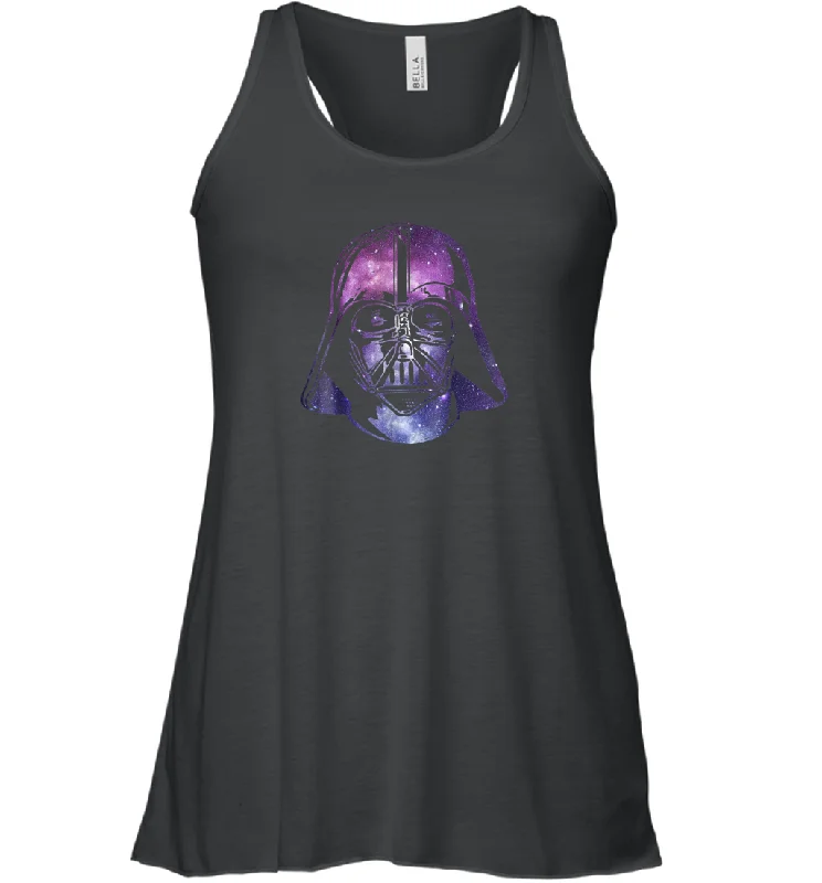 Star Wars Darth Vader Space Helmet Galaxy Women Racerback Tank