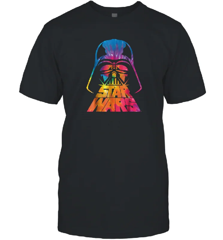 Star Wars Darth Vader Tie Dye Helmet Graphic Z1 Men Cotton T-Shirt