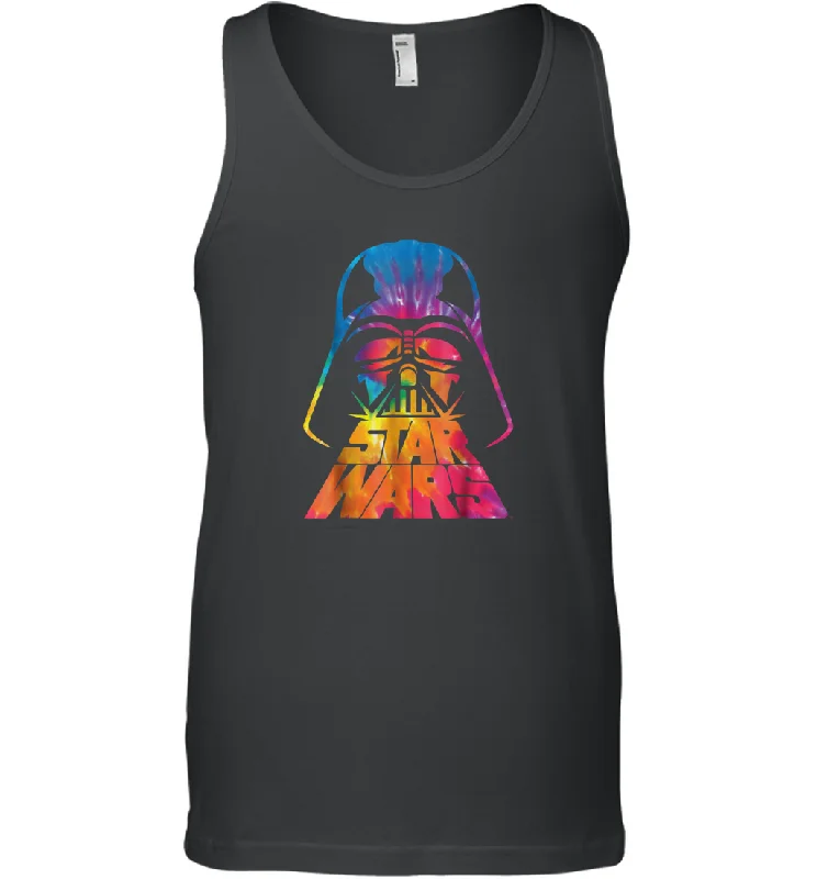 Star Wars Darth Vader Tie Dye Helmet Graphic Z1 Men Cotton Tank Top