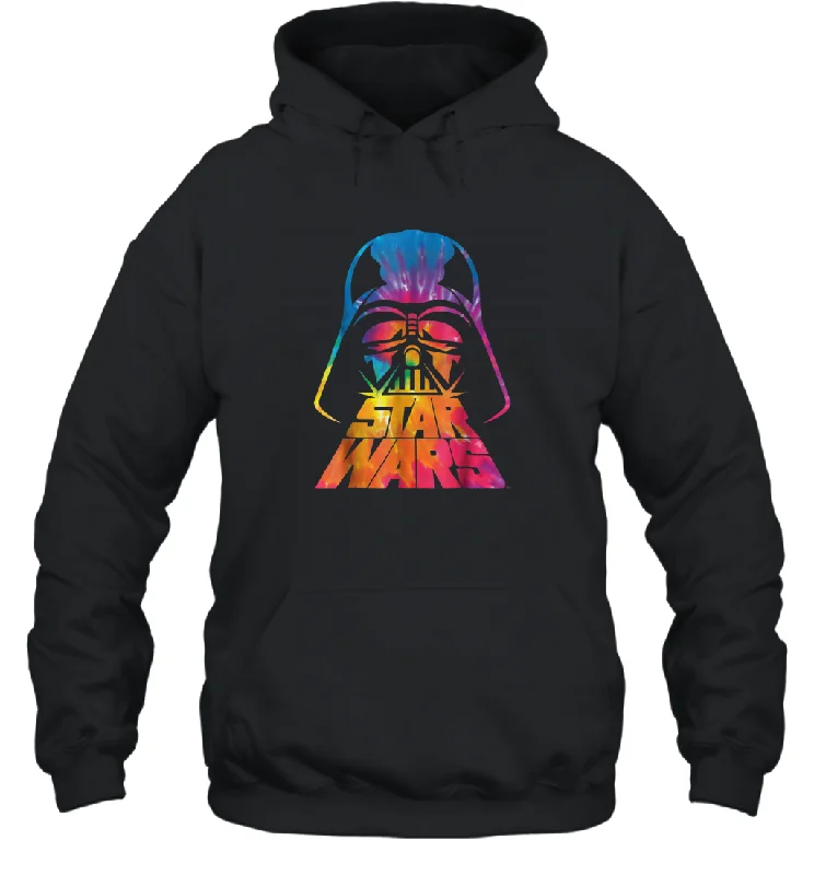 Star Wars Darth Vader Tie Dye Helmet Graphic Z1 Unisex Hooded Sweatshirt