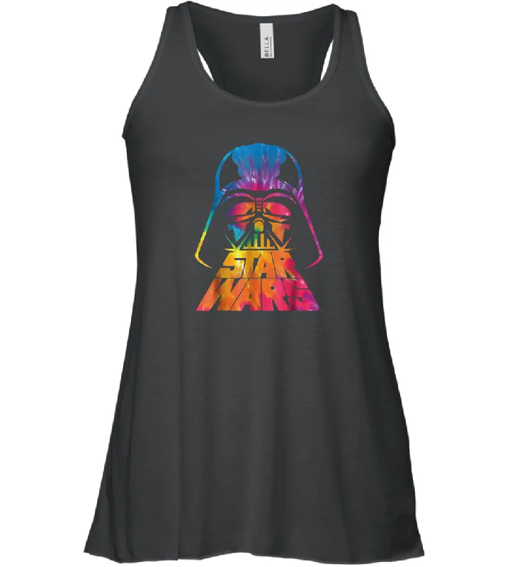 Star Wars Darth Vader Tie Dye Helmet Graphic Z1 Women Racerback Tank