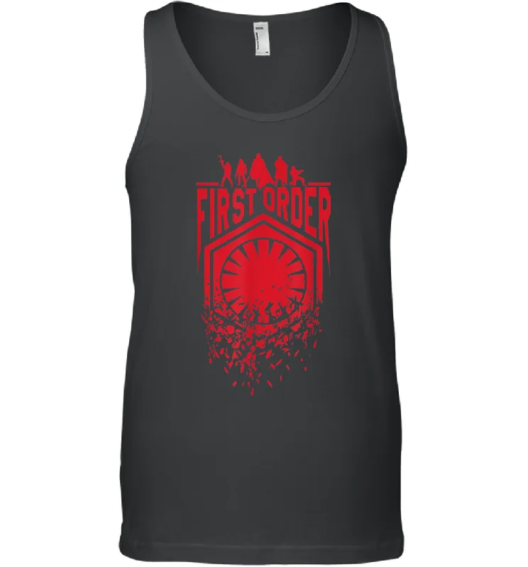 Star Wars Last Jedi First Order Red Fracture Men Cotton Tank Top