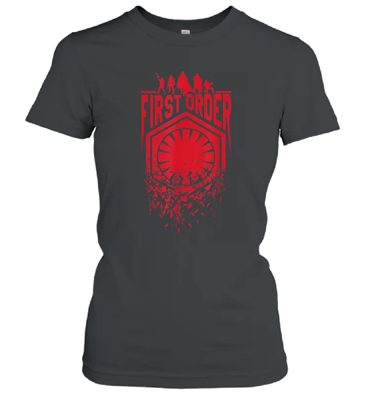 Star Wars Last Jedi First Order Red Fracture Women Cotton T-Shirt