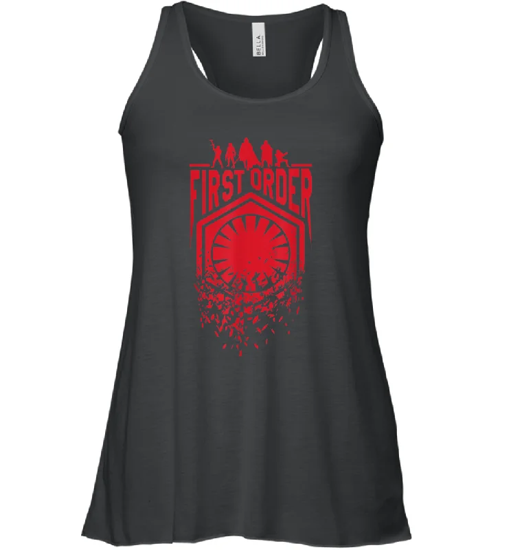 Star Wars Last Jedi First Order Red Fracture Women Racerback Tank