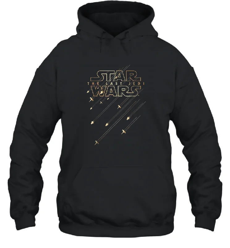 Star Wars Last Jedi Gold Platinum Rebel Fleet Logo Unisex Hooded Sweatshirt