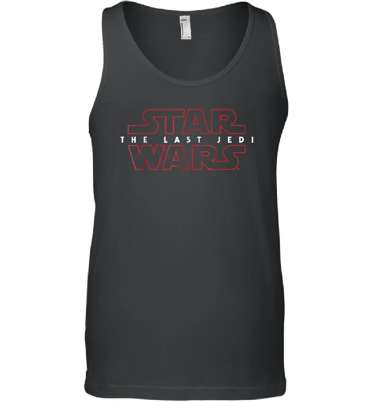 Star Wars Last Jedi Red Outline Logo Graphic Men Cotton Tank Top