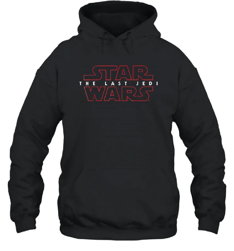 Star Wars Last Jedi Red Outline Logo Graphic Unisex Hooded Sweatshirt