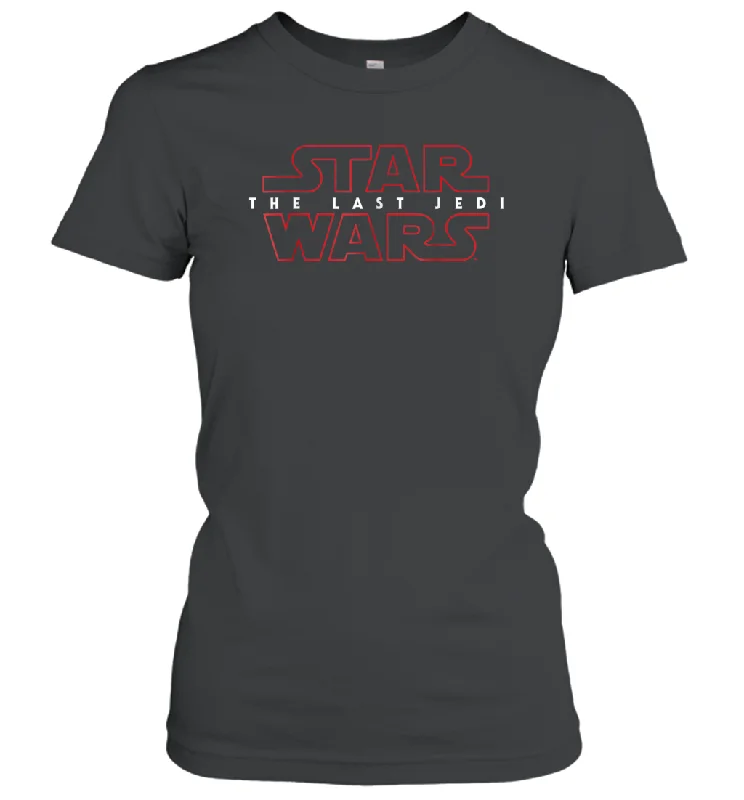 Star Wars Last Jedi Red Outline Logo Graphic Women Cotton T-Shirt