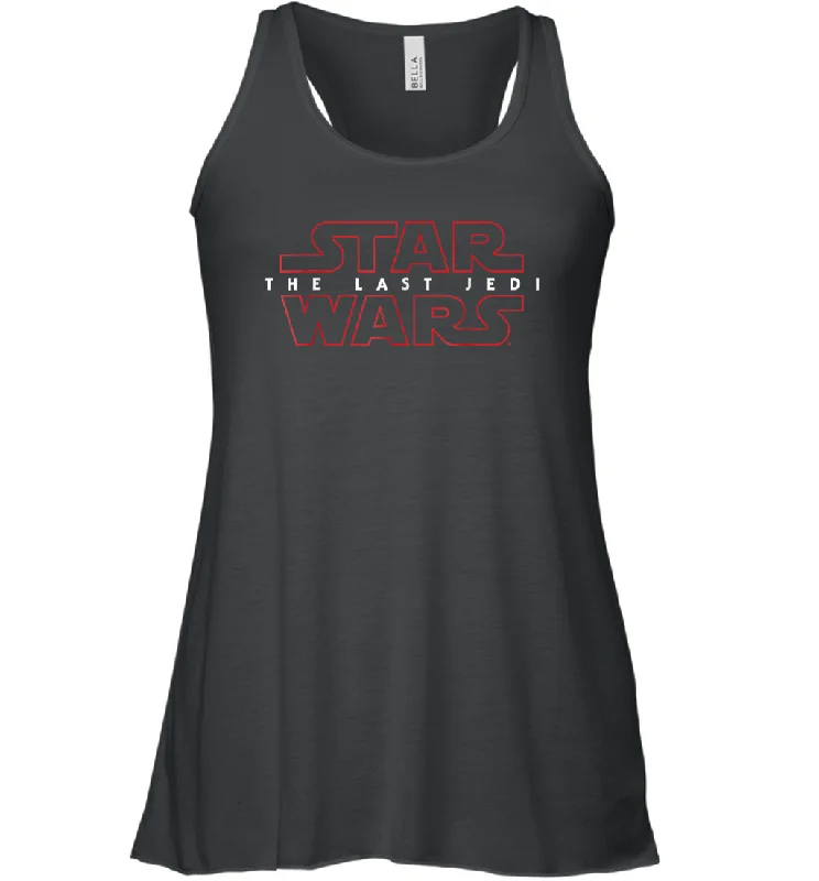 Star Wars Last Jedi Red Outline Logo Graphic Women Racerback Tank