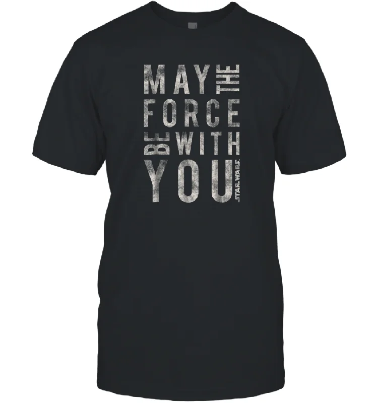 Star Wars May The Force Be With You Scrambled Men Cotton T-Shirt