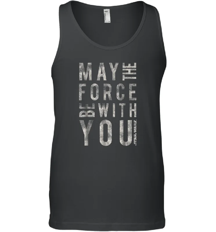 Star Wars May The Force Be With You Scrambled Men Cotton Tank Top