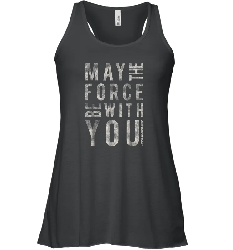 Star Wars May The Force Be With You Scrambled Women Racerback Tank