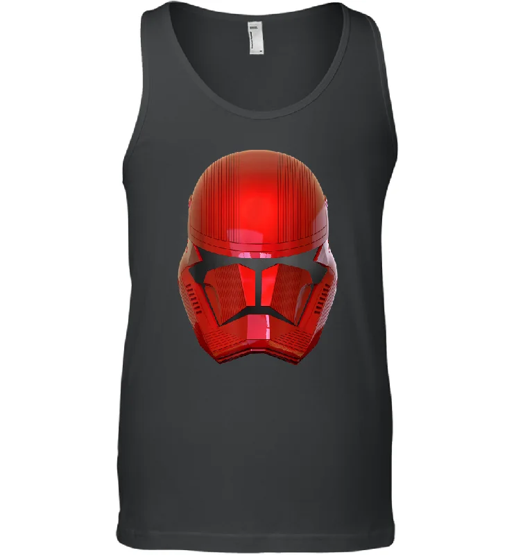 Star Wars Red Sith Trooper Helmet Head Shot Portrait Men Cotton Tank Top