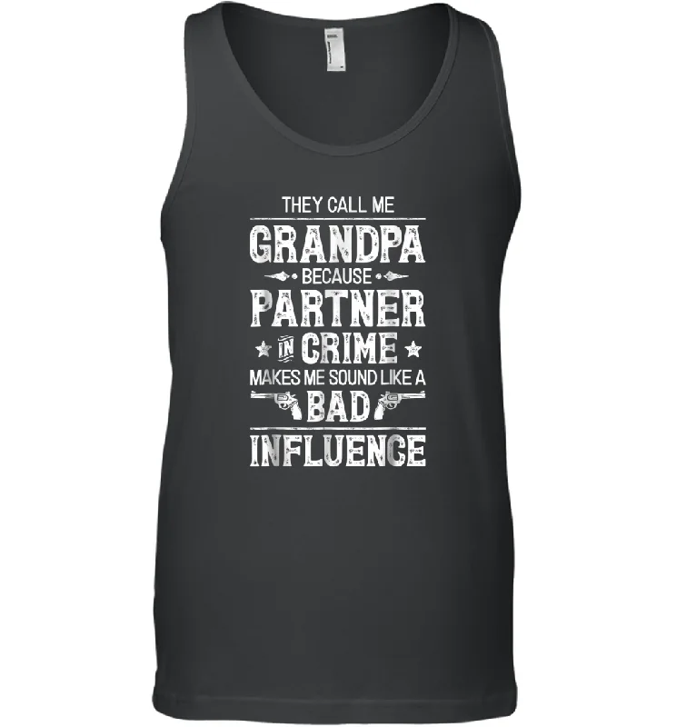 They Call Me Grandpa Partner In Crime T shirt Fathers Day Men Cotton Tank Top