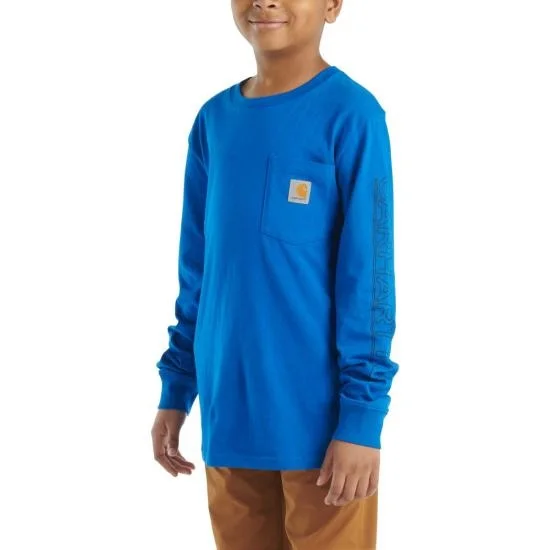 Boys' Long-Sleeve Pocket T-Shirt