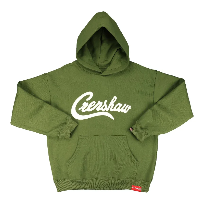 Crenshaw Hoodie - Olive/White