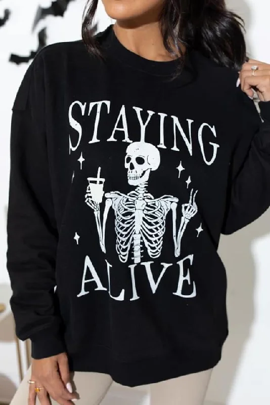 Graphic Crewneck Halloween Sweatshirt