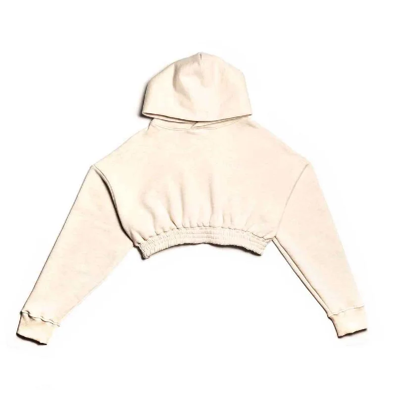 Marathon Womens Crop Hoodie - Natural