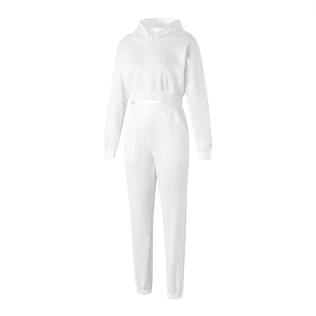 Mommy White Jogger Set