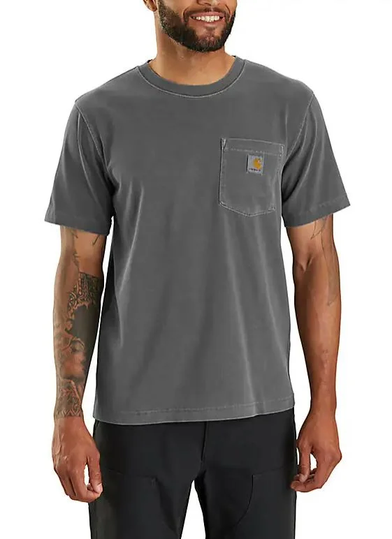 Relaxed Fit Lightweight Short-Sleeve Garment Dyed Pocket T-Shirt