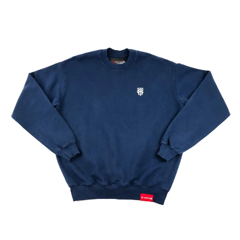 TMC Monogram Crewneck - Navy/White