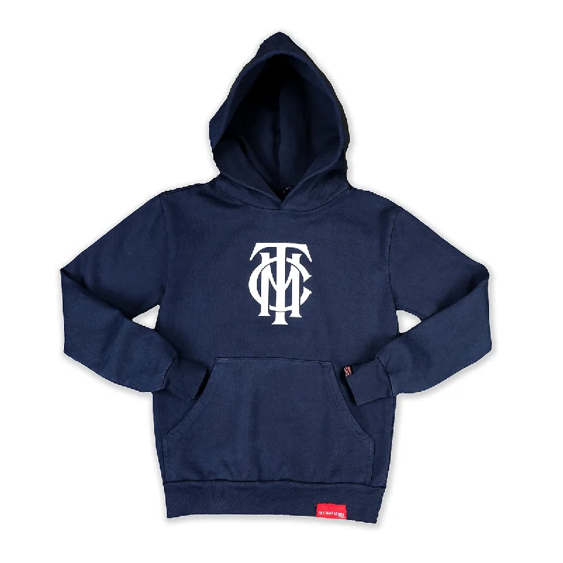 TMC Monogram Kid's Hoodie - Navy/White