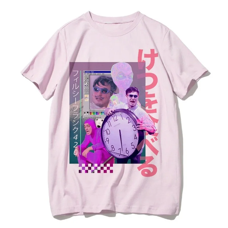 vaporwave T Shirt Fashion Harajuk Sad Girl Retro Anime Men tshirt  Japanese aesthetic male/women Tops t-shirt Tee Shirt sexy S/M/L