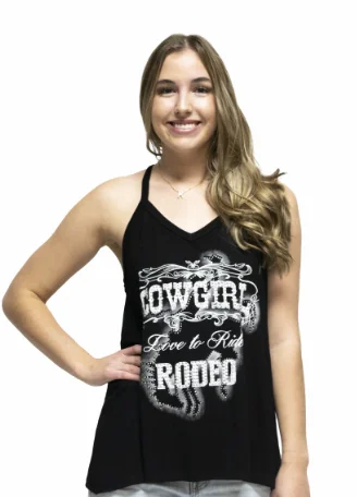 Liberty Wear Collection Tops: Tank Cowgirl Rodeo