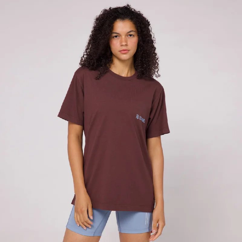 The Community Tee, Unisex - Chocolate with Smokey Blue