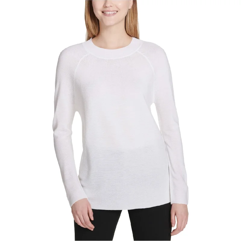 Calvin Klein Womens Dolman Pullover Sweater, White, X-Small