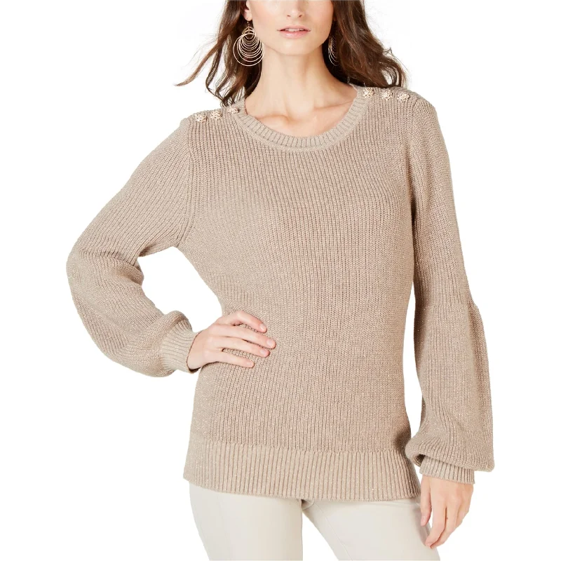 I-N-C Womens Button Shoulder Pullover Sweater