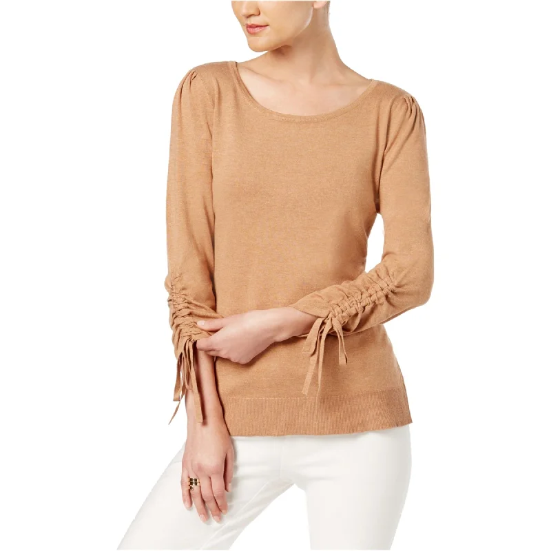 I-N-C Womens Drawstring-Sleeve Pullover Sweater