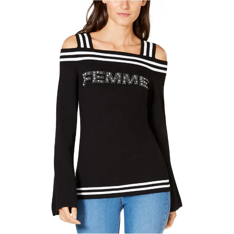 I-N-C Womens Femme Pullover Sweater, Black, Small