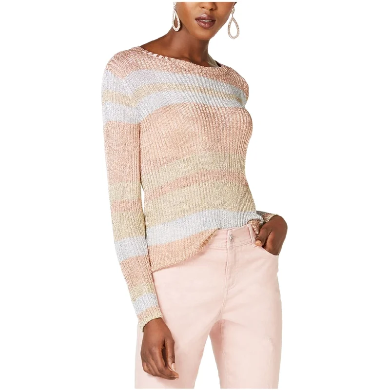 I-N-C Womens Metallic Pullover Sweater