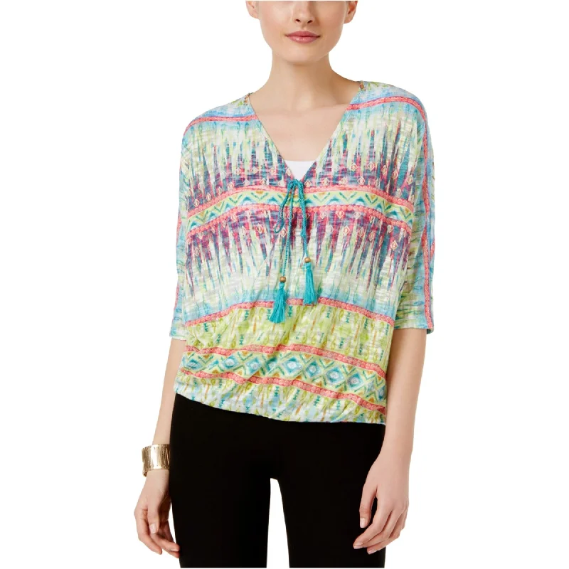 John Paul Richard Womens Knit Tye-Dye Pullover Sweater, Multicoloured, Medium