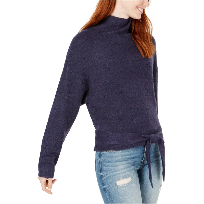 Line & Dot Womens Tie-Waist Pullover Sweater, Blue, Small