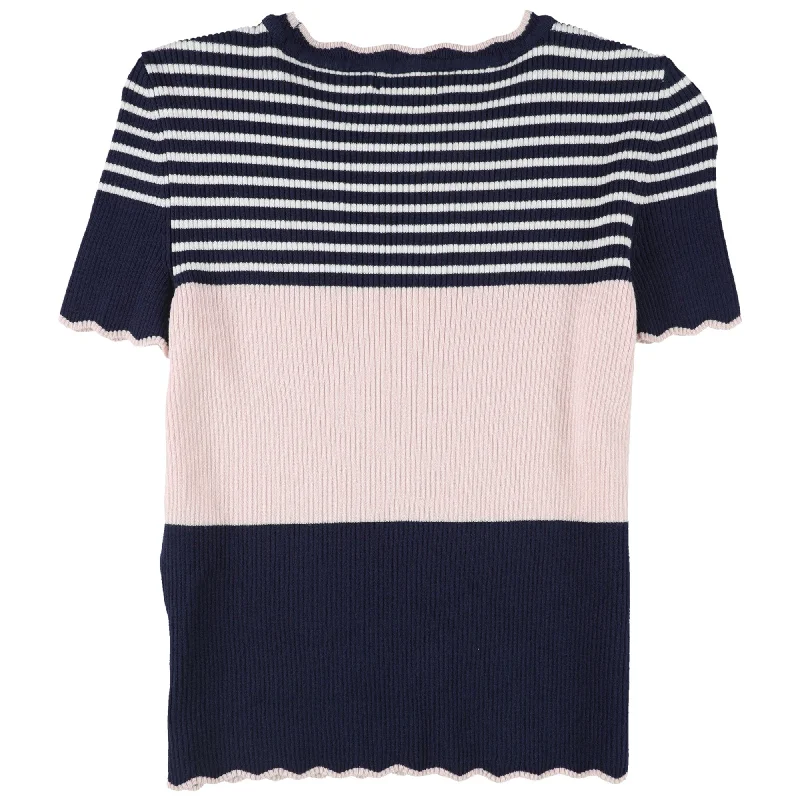 Maison Jules Womens Stripe Pullover Sweater