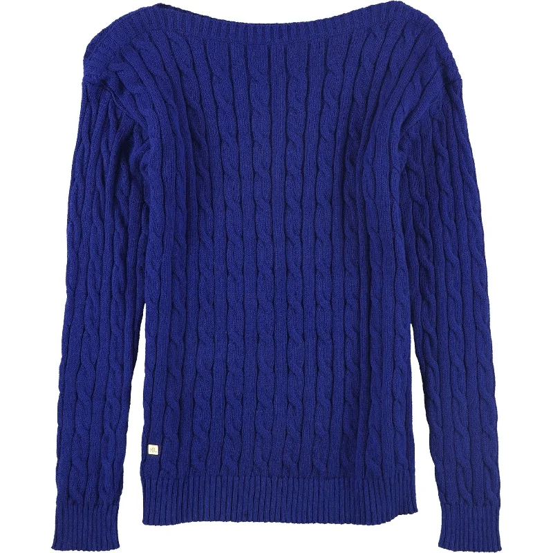 Ralph Lauren Womens Knit Pullover Sweater, Blue, X-Small