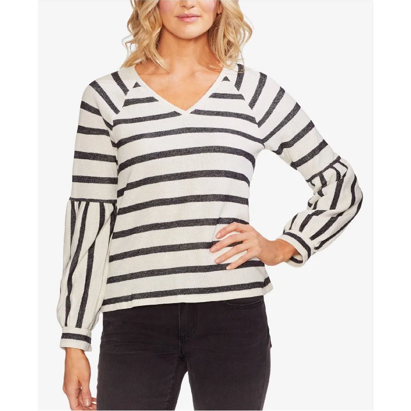 Vince Camuto Womens Bubble Sleeve Pullover Sweater