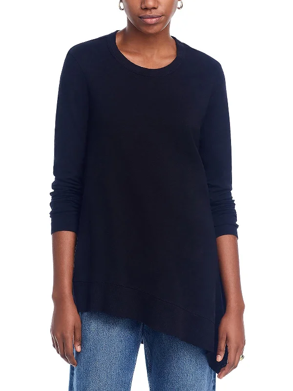 Womens Wide Neck Layered Pullover Top