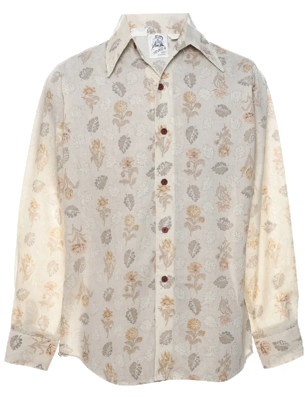 1970s Floral Shirt - M